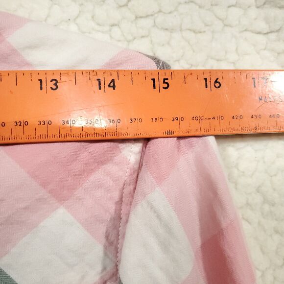 Lucky Brand Top Womens Sz S Pink Plaid Flannel Button Up Long Sleeve Soft Cotton - Picture 12 of 16